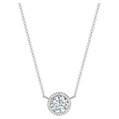 Tacori 18K White Gold Necklace Setting with 0.11 Carat Round Diamonds