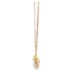 Tacori FP670 Yellow Gold Pendant Necklace Setting 6.5 Millimeter Round Stone