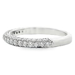 Ritani 21340CR "Masterwork" 14K White Gold Pave Set 0.83 Ct Diamond Wedding Band