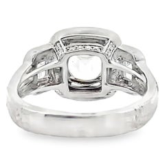Simon G. TR484 Three Stone Engagement Ring in 18K White Gold