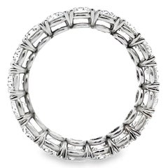 14K White Gold 4.14 Carat Round Diamond Eternity Band Ring