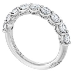 Tacori 415 Founder's Collection, anello in oro bianco 14K con fascia a mezza circonferenza