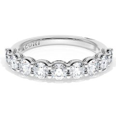 Tacori 415 Founder's Collection, anello in oro bianco 14K con fascia a mezza circonferenza