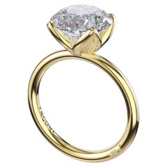 Tacori 445 RD 10 FY Sculpted Crescent, Solitaire Setting in 14K Yellow Gold