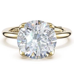 Tacori 445 RD 10 FY Sculpted Crescent, Solitaire Setting in 14K Yellow Gold