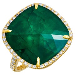 10 Carat Emerald Ring 14 Karat Gold With Choice Of Metal