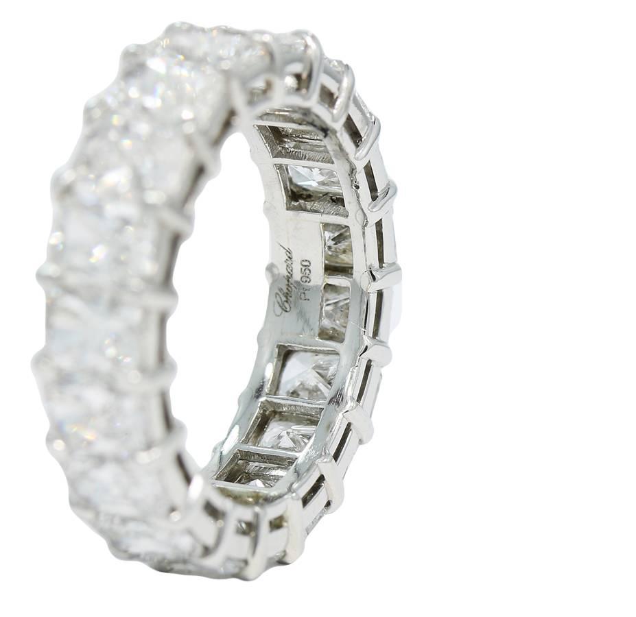 Chopard 7.50 Carats Diamonds Platinum Eternity Band Ring In New Condition For Sale In Naples, FL