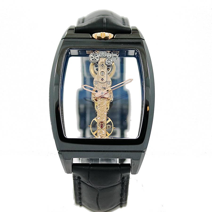 Corum Black Ceramic Golden Bridge Wristwatch