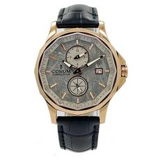 Corum Rose Gold Admiral's Cup Legend 42 Meteorite Dual Time Automatic Wristwatch