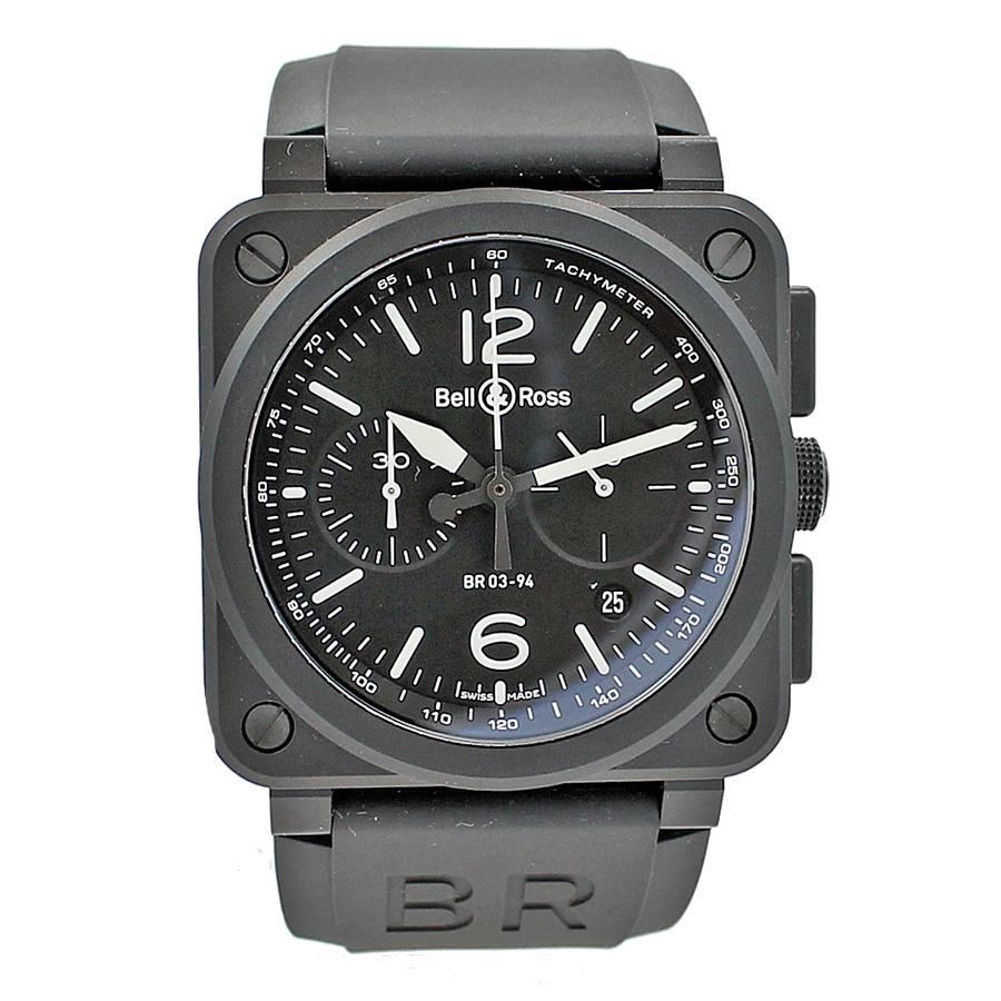 Bell & Ross Black Matte Ceramic Wristwatch Ref BR03-92 For Sale