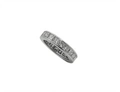 Kwiat 4.00 Carat Princess Cut Diamond Eternity Platinum Band