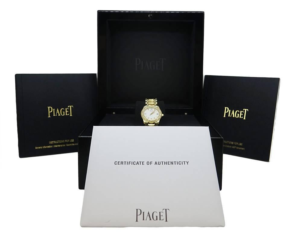 Piaget Ladies Yellow Gold Diamond Bezel Polo Quartz Wristwatch For Sale 3