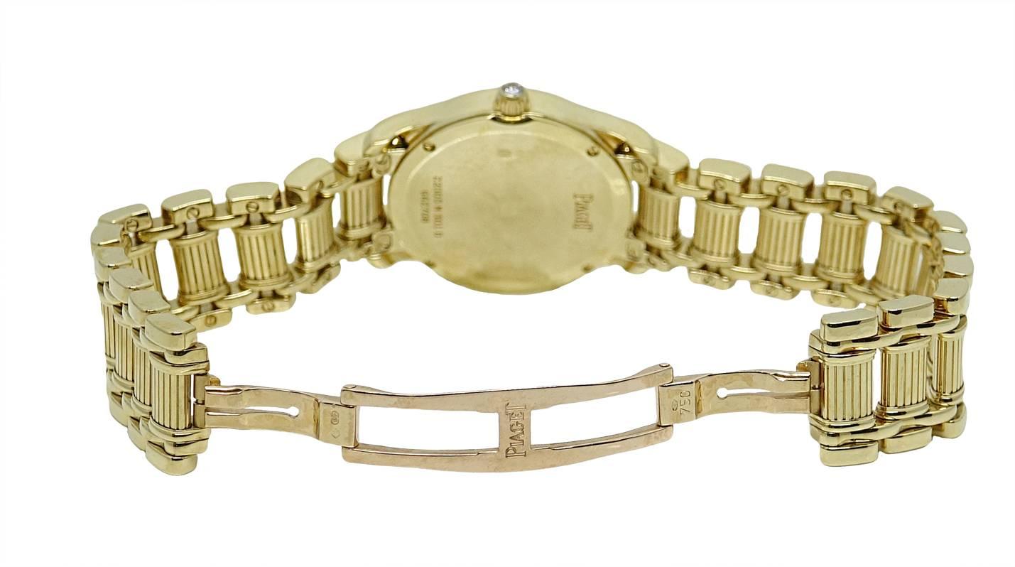 Piaget Ladies Yellow Gold Diamond Bezel Polo Quartz Wristwatch For Sale 1