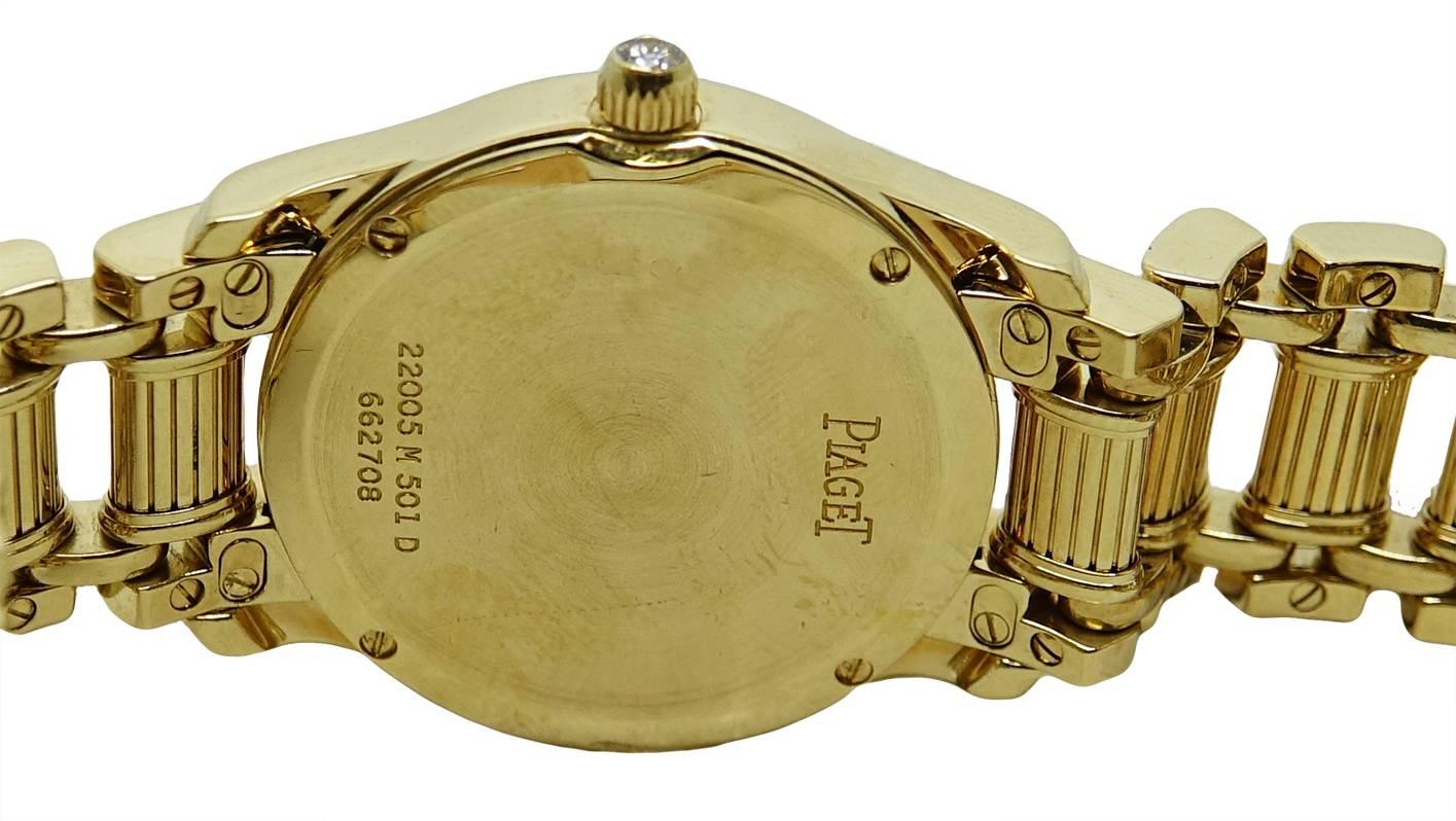 Piaget Ladies Yellow Gold Diamond Bezel Polo Quartz Wristwatch For Sale 2