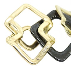 Valentin Margo Black and Gold Interlocking 18 Karat Gold Bracelet
