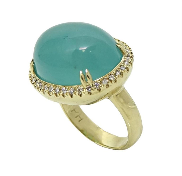 Pamela Huizenga 125.68 Carat Aquaprase Yellow Gold Ring For Sale at ...