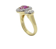 Pamela Huizenga Pink Sapphire and Diamond Ring
