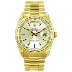 Rolex Yellow Gold President Automatic Wristwatch Ref 118238