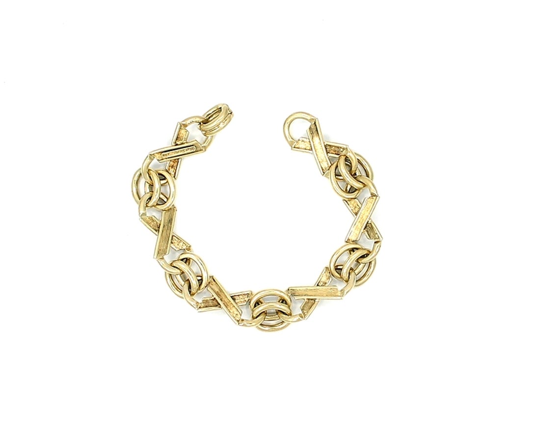 18k yellow gold bracelet crafted by Jean Schlumberger for Tiffany & Co. The bracelet is 7.5
