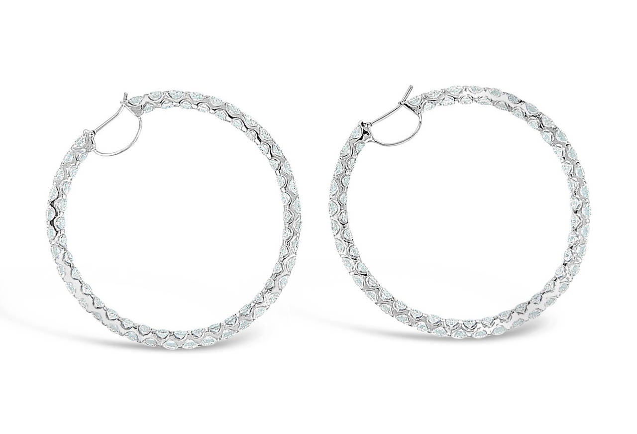 chopard diamond hoop earrings