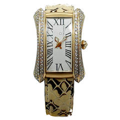 Carl F. Bucherer Lady's Yellow Gold Diamond Alacria Quartz Wristwatch