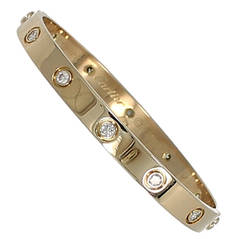 Cartier Diamond Gold Love Bangle Bracelet