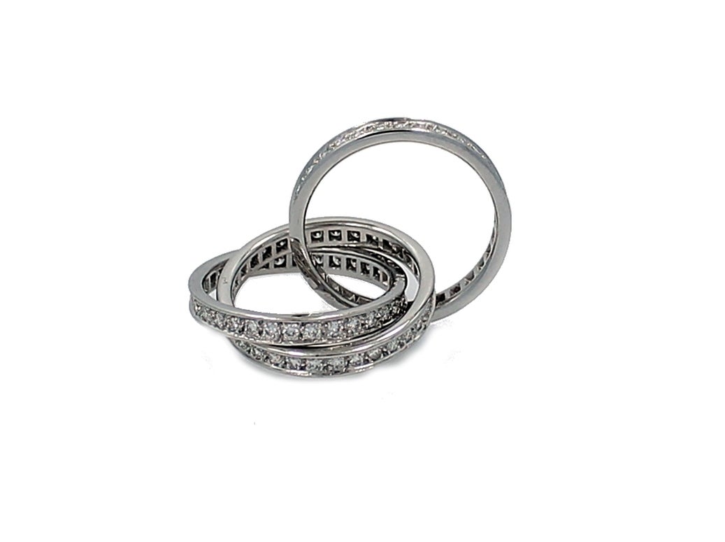 Cartier Bracelet Trinity en or blanc et diamants