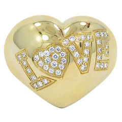 Chopard Diamond Gold Heart Shaped LOVE Ring