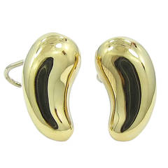 Tiffany & Co. Elsa Peretti Gold "Bean" Earrings