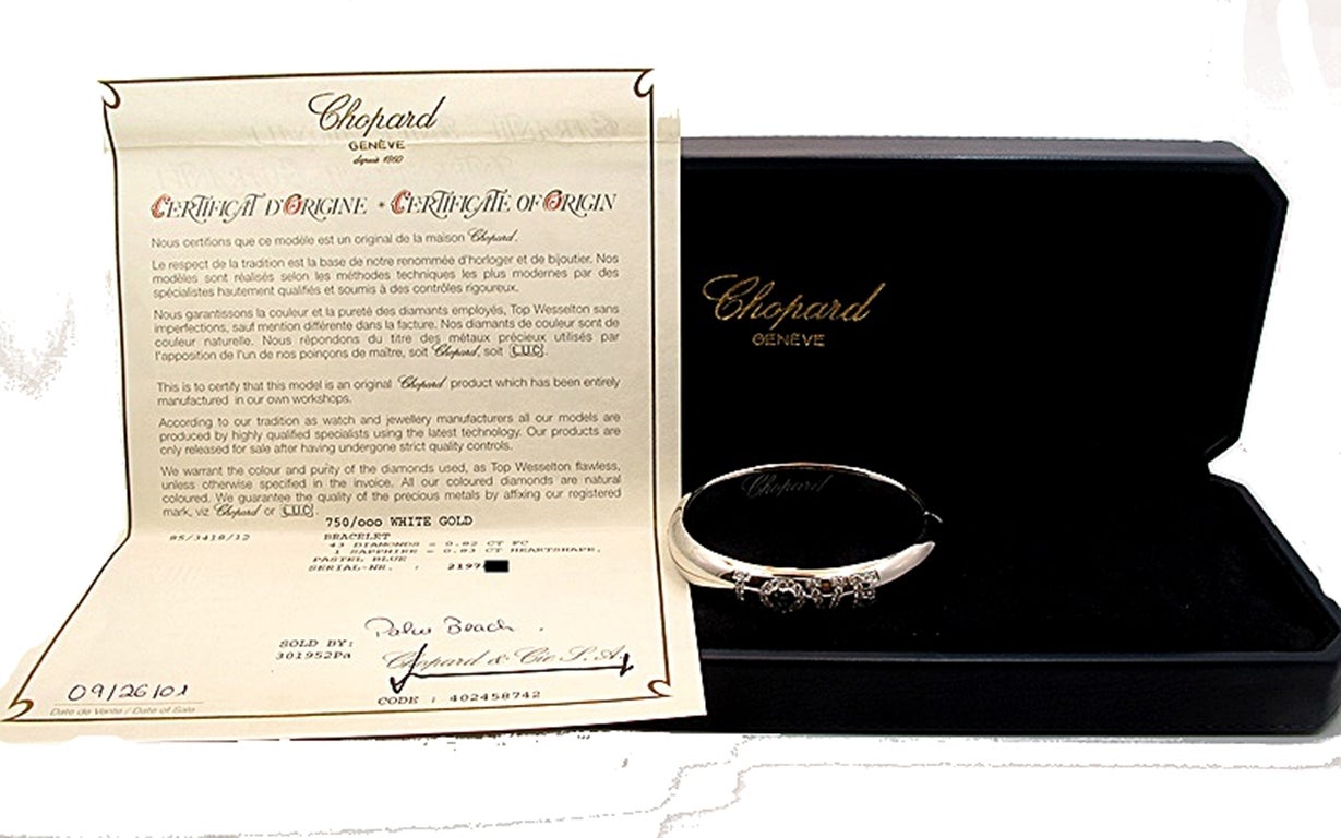 Women's Chopard Diamond and Sapphire Specialties Bangle Bracelet