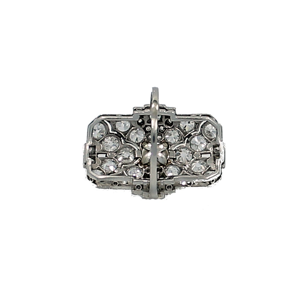 Art Deco Old Mine Cut Diamond Ring For Sale 1