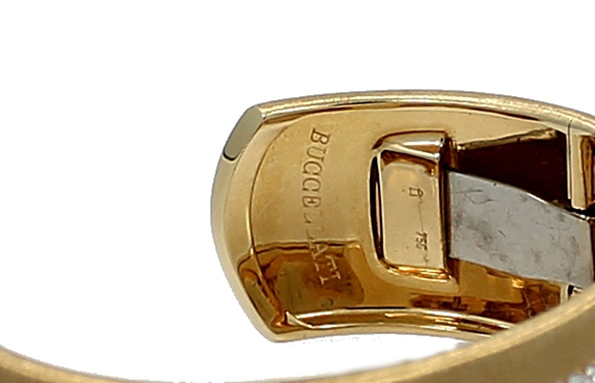Buccellati Yellow Gold Diamond Mother-of-Pearl Quartz Bracelet Wristwatch 4