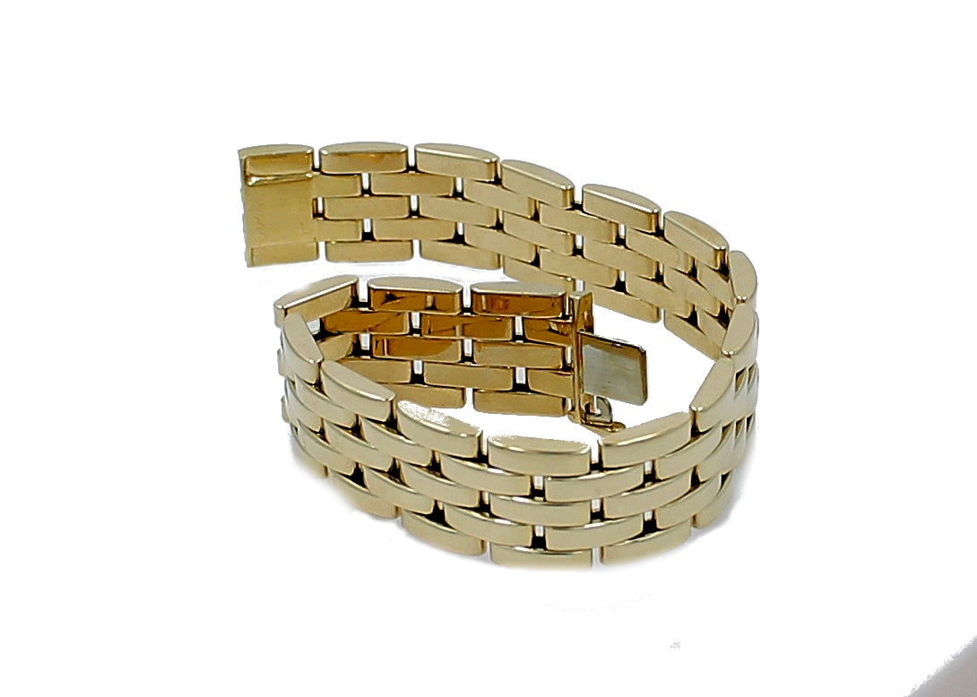 Cartier Maillon Panthere Gold Link Bracelet In Excellent Condition In Naples, FL