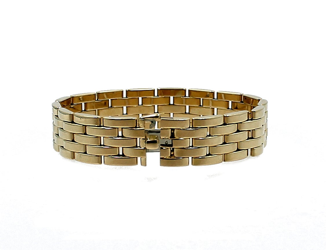Women's or Men's Cartier Maillon Panthere Gold Link Bracelet