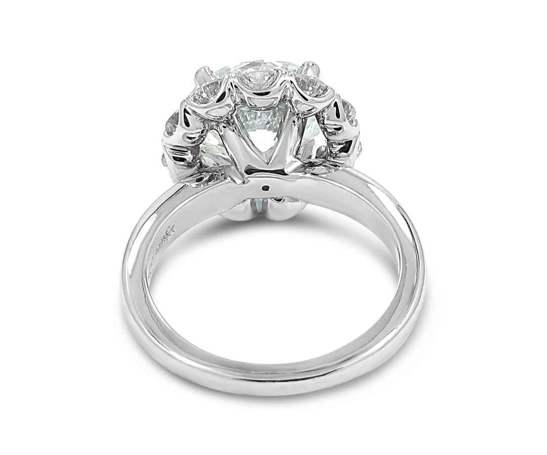 Women's 5.08 Carat Certified Diamond Platinum Engagement Ring