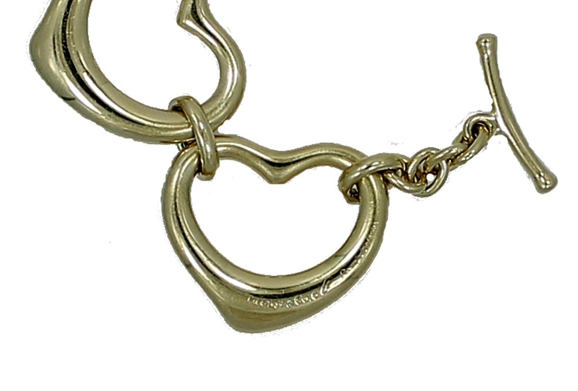 Women's Tiffany & Co. Elsa Peretti Gold Heart Link Bracelet