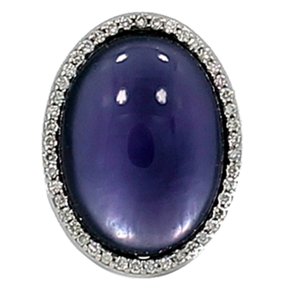 Roberto Coin Lapis Mother-of-Pearl Amethyst Gold Cocktail Ring For Sale