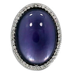 Roberto Coin Lapis Mother-of-Pearl Amethyst Gold Cocktail Ring