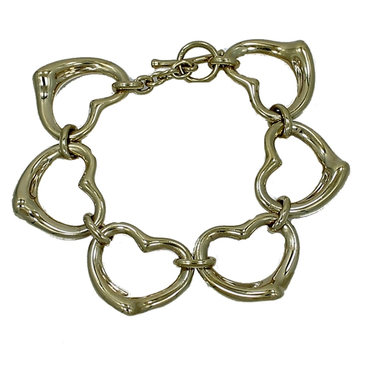 Tiffany & Co. Elsa Peretti Gold Heart Link Bracelet
