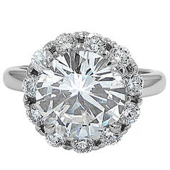 5.08 Carat Certified Diamond Platinum Engagement Ring