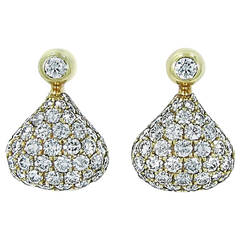 Chopard Pushkin Pave Diamond gold Earrings