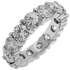 Round Brilliant Cut Diamond Platinum Eternity Band