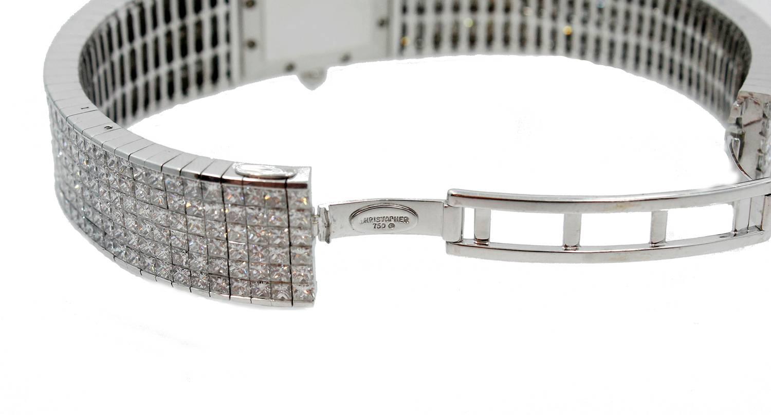 Christopher Designs white gold diamond quartz Wristwatch 3