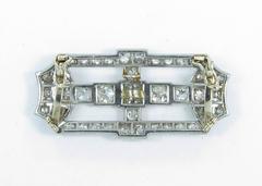 Antique Old Mine Cut Diamond Gold Platinum Slide Pendant
