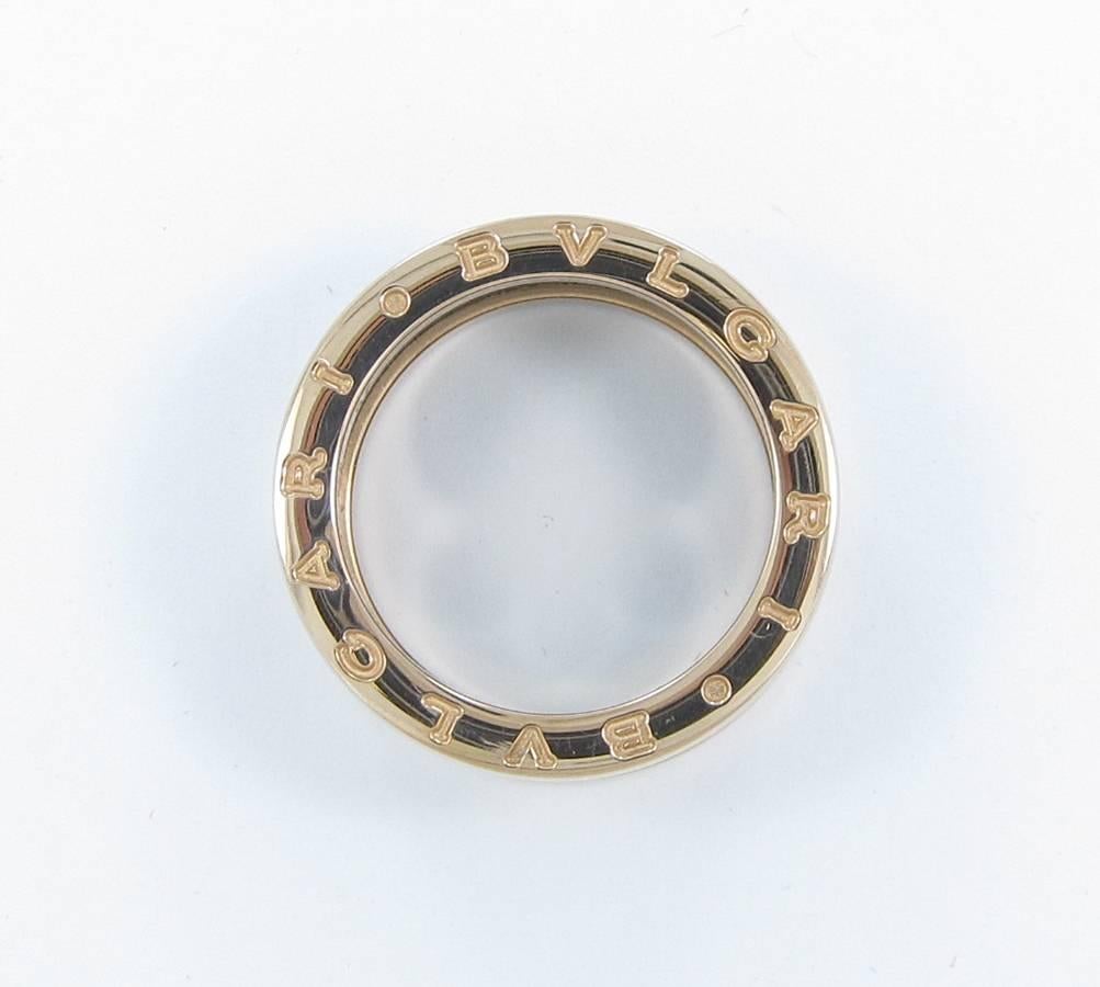 Modern Bulgari B.Zero1 Ceramic Gold Ring