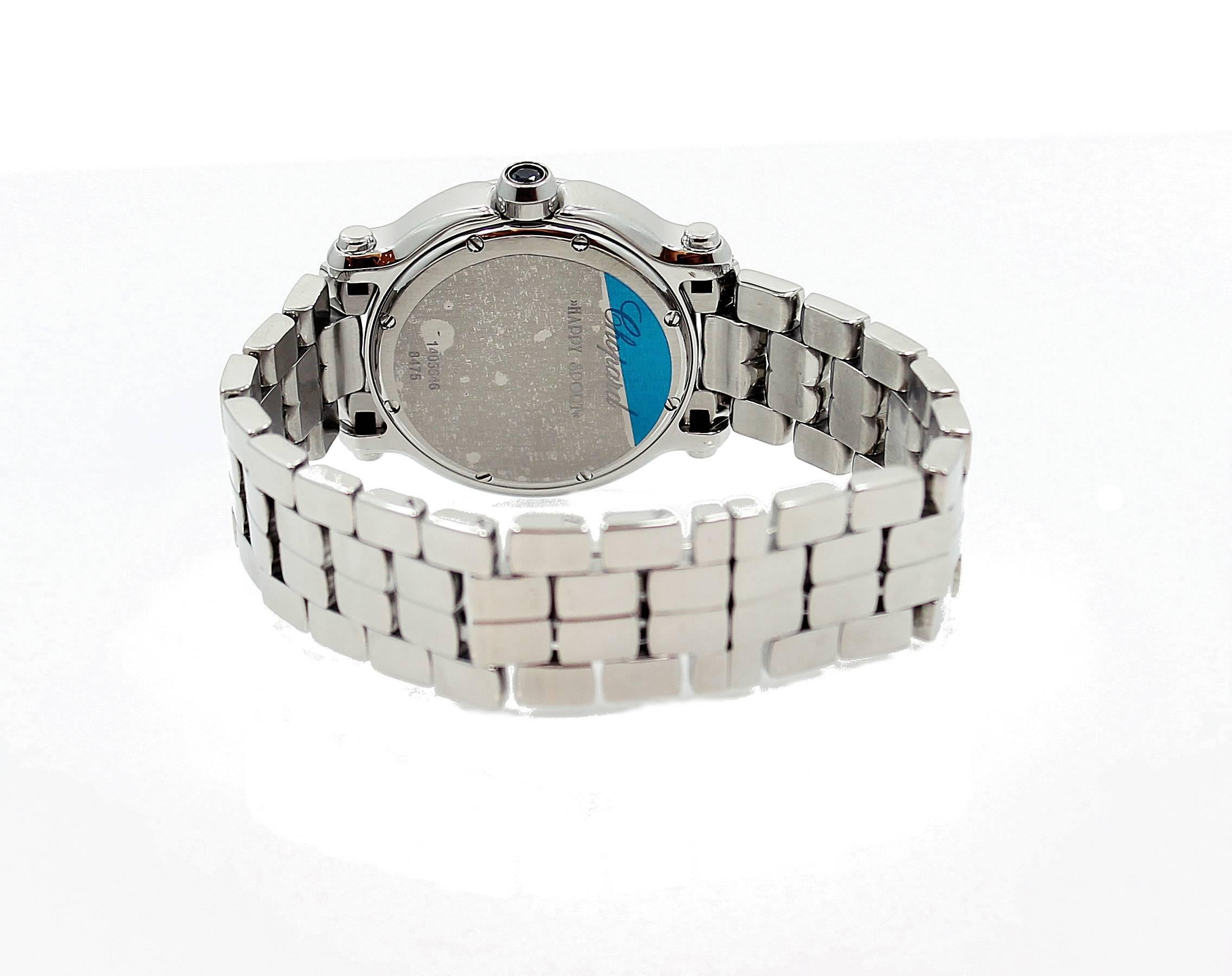 Women's Chopard Stainless Steel Happy Diamonds Quartz Wristwatch Ref 278477