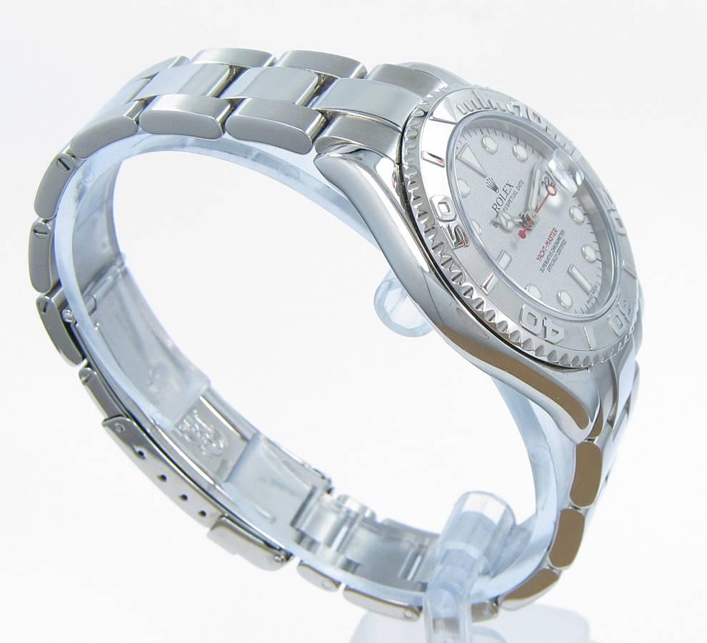 Rolex Platinum Yachtmaster Midsize Automatic Wristwatch Ref 168622 1