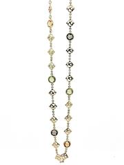David Yurman Citrine Topaz Smokey Topaz Gold Chain Necklace