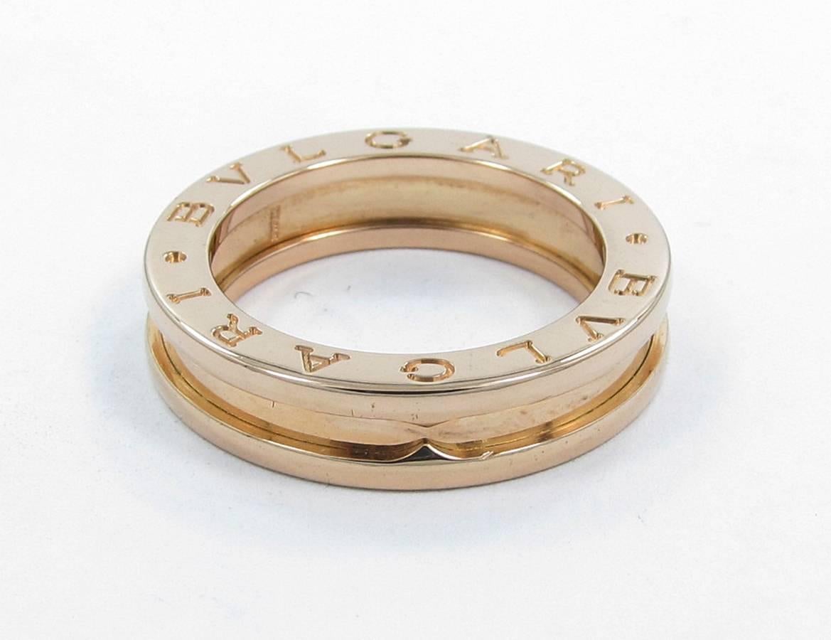 Bvlgari B.zero1 Gold Ring In Excellent Condition For Sale In Naples, FL