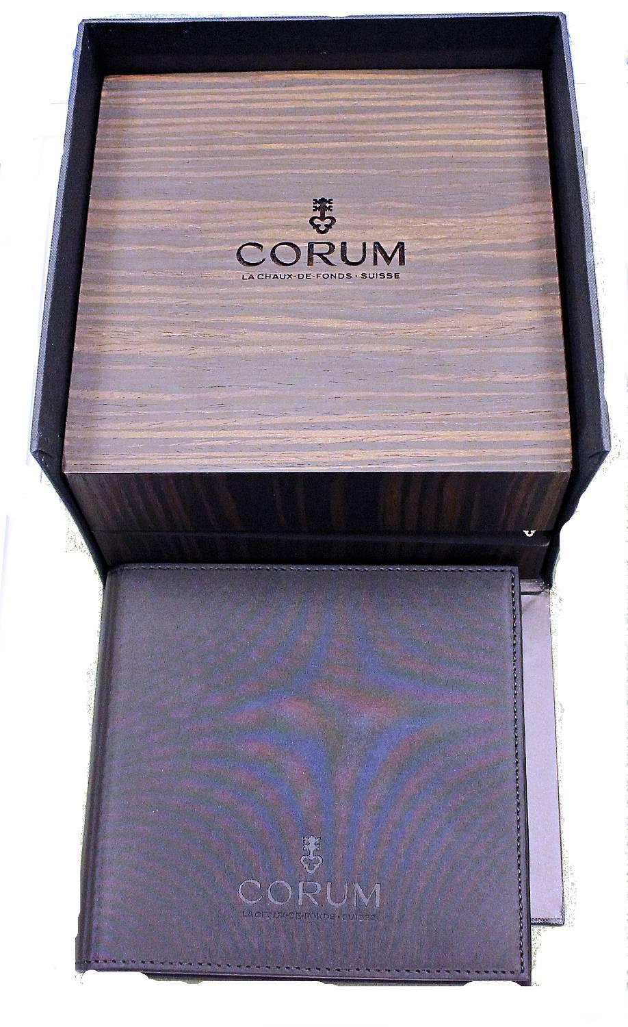 Corum Titanium Bridge Black PVD Red Limited Edition Wristwatch For Sale 4